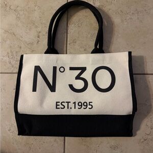 30th Birthday Gift Black and White Canvas Tote Bag